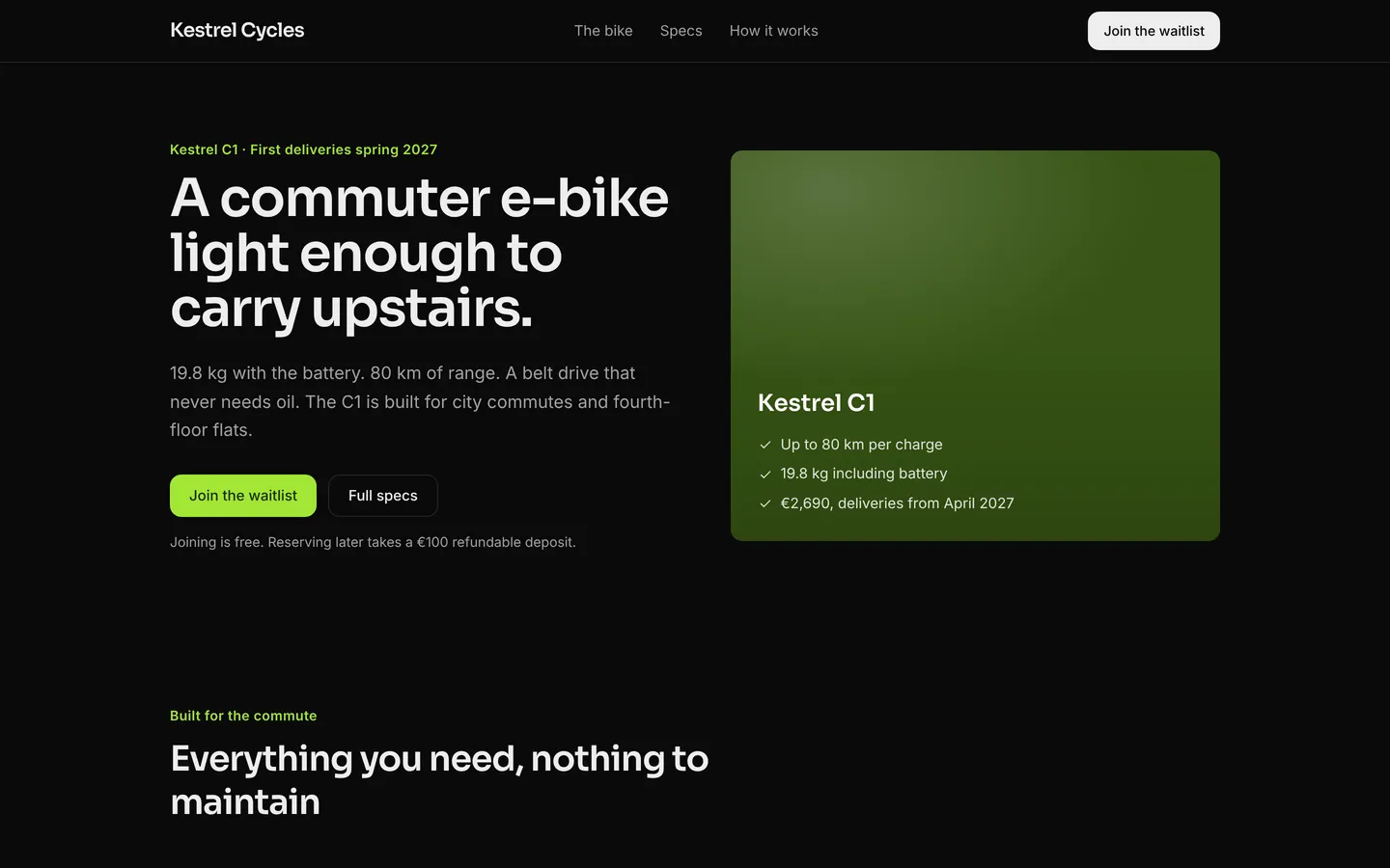 E-bike waitlist starter, as built from its own files