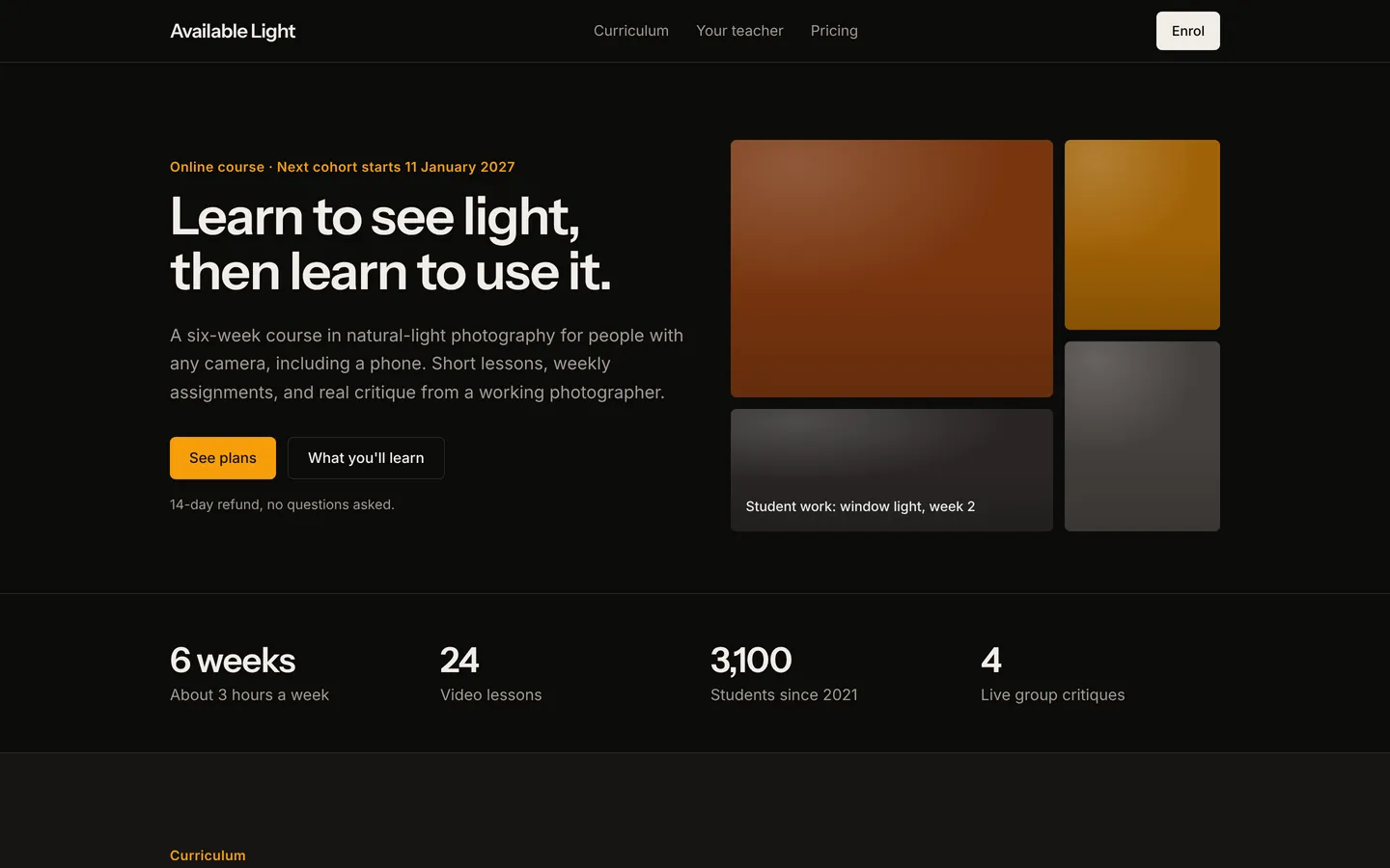 Photography course starter, as built from its own files