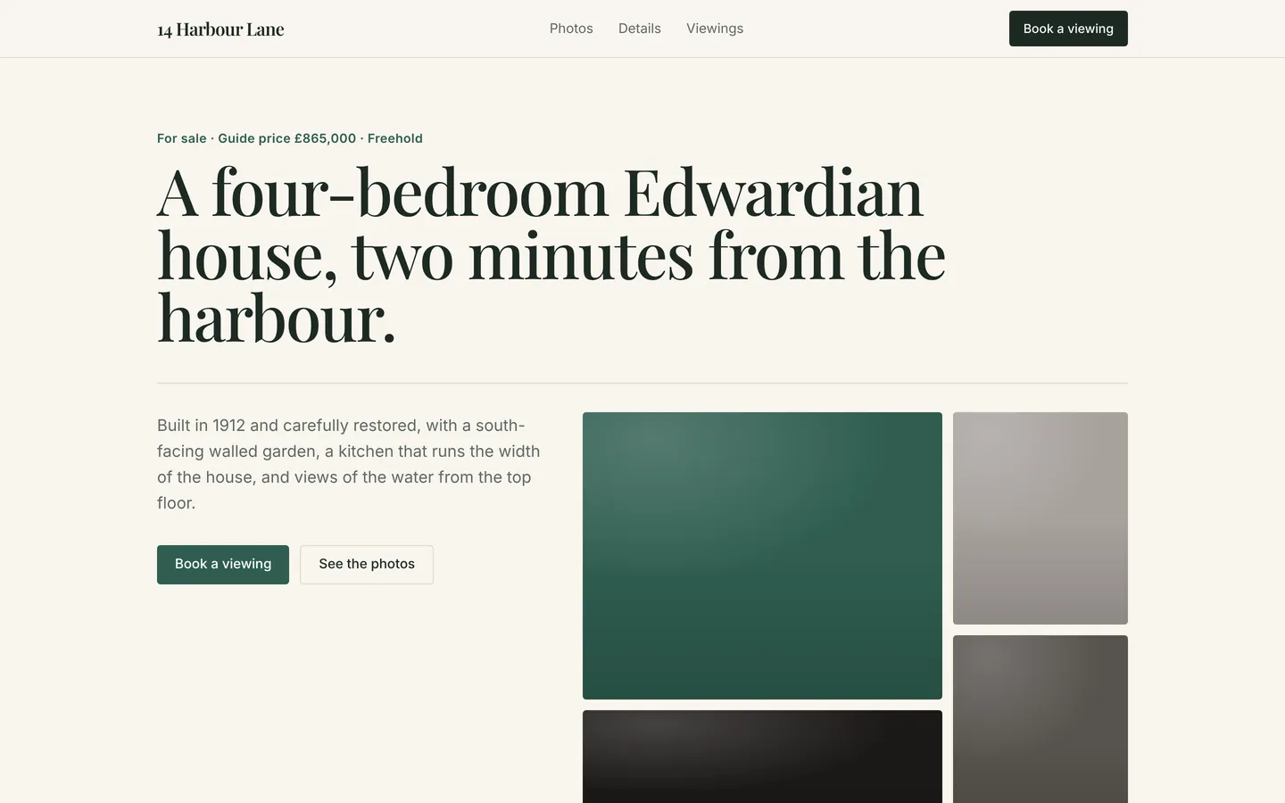 Single property listing starter, as built from its own files