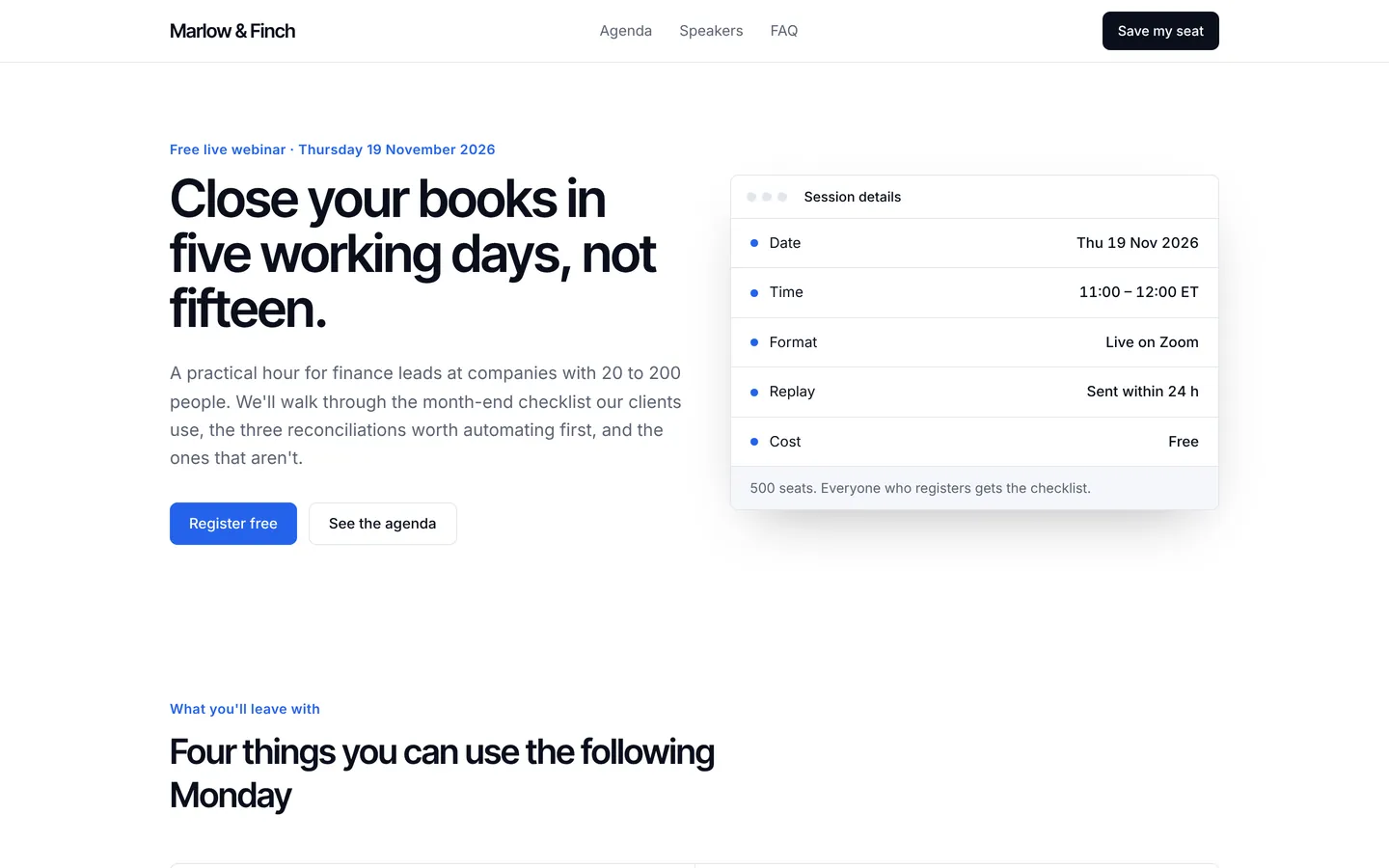 Webinar registration starter, as built from its own files