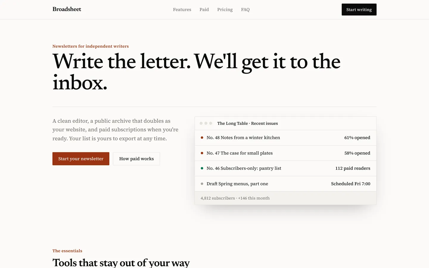 Email newsletter platform starter, as built from its own files