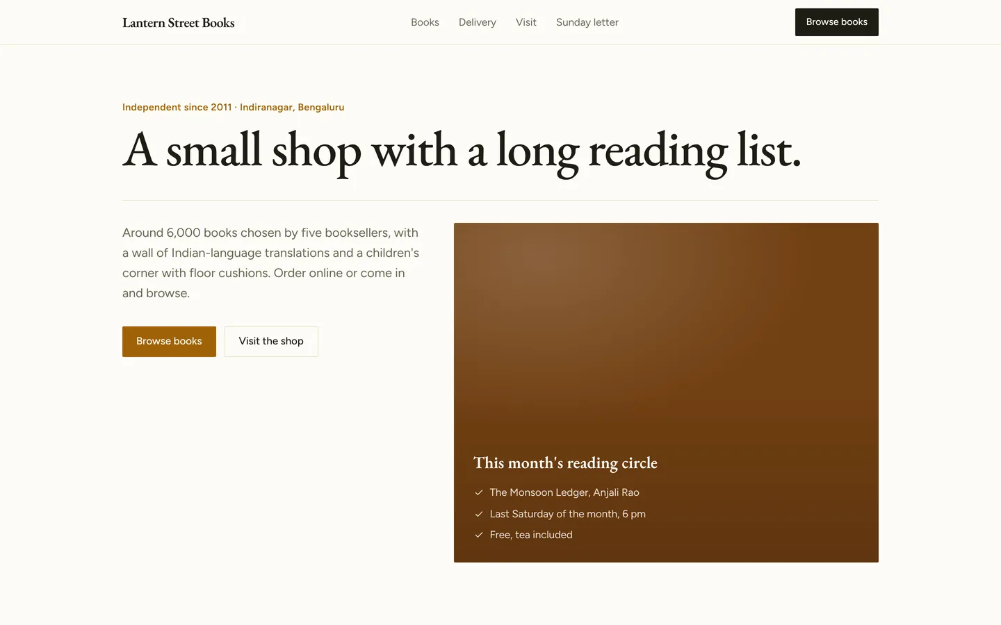 Independent bookshop starter, as built from its own files