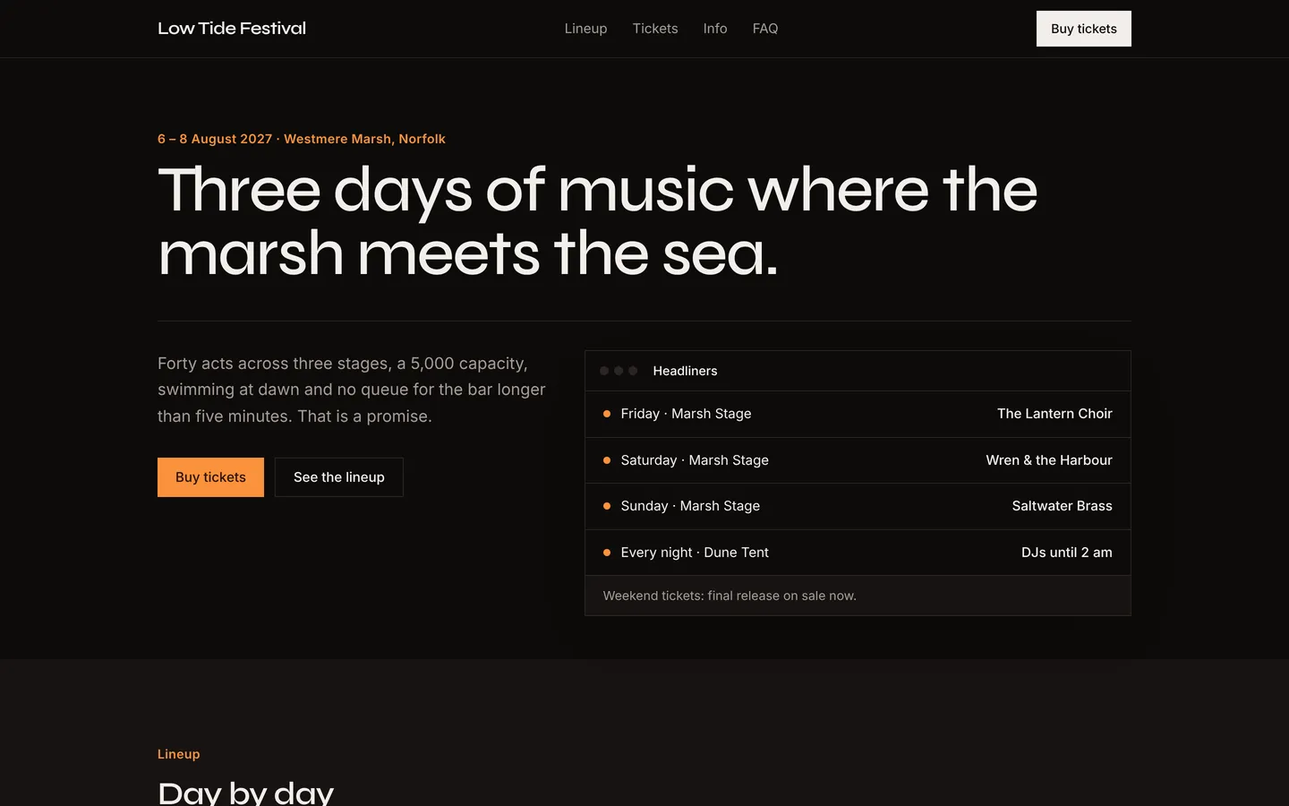 Music festival starter, as built from its own files