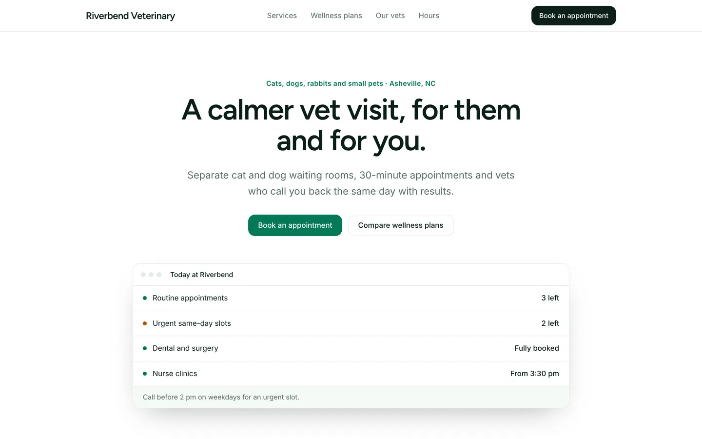 Veterinary clinic starter, as built from its own files