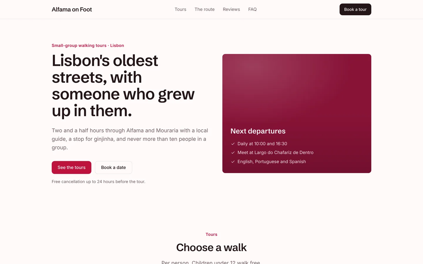 Walking tour operator starter, as built from its own files